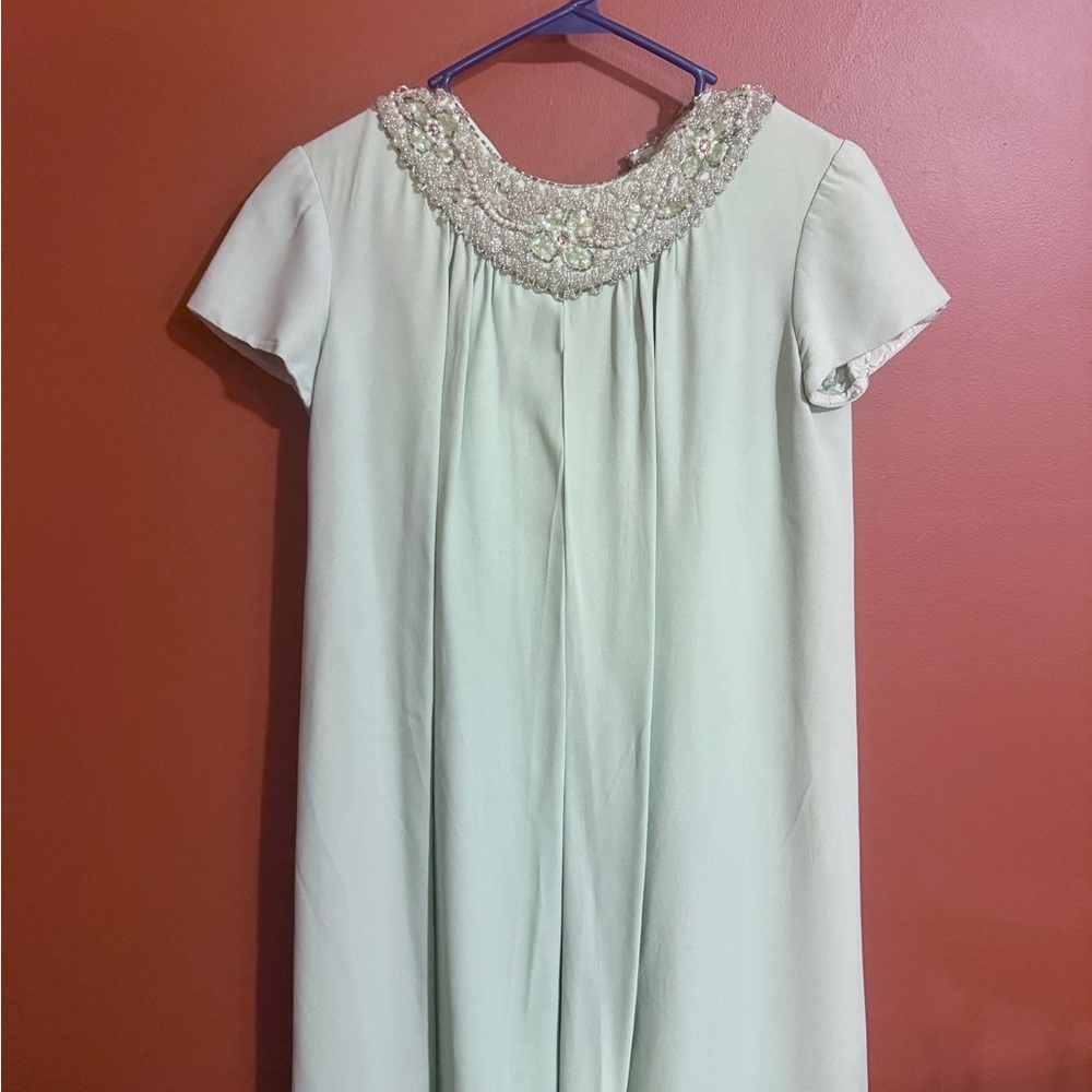 Elegant Beaded Neckline Dress